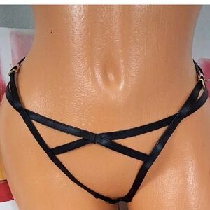 Victoria's secret VERY SEXY Faux Leather High-Leg Crotchless Thong Panty